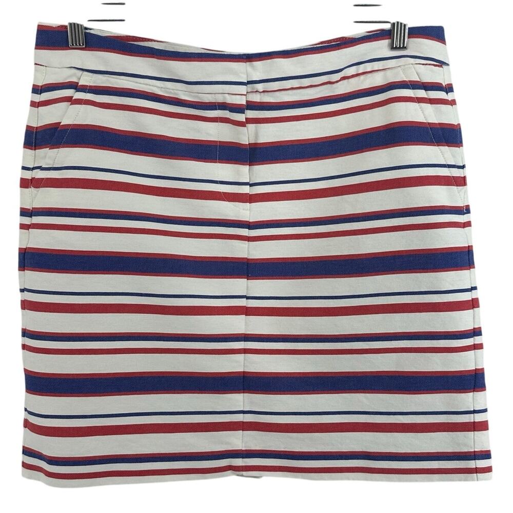 Tommy Hilfiger Striped Skirt Size 10 Red White Blue Patriotic Fourth Of July USA